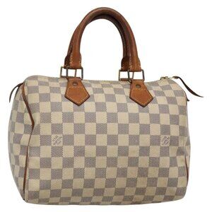 LOUIS VUITTON Damier Azur Speedy 25 Hand Bag N41534 LV Auth 133020
